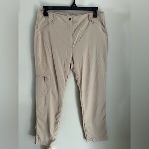 Orvis Passport Women Outdoor Hiking Pants Zippered Pockets Beige Size 12